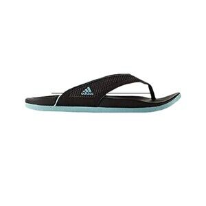 Adidas Adilette Flip Flops Sandals Black Mint Comfort Slides Women's Size 8